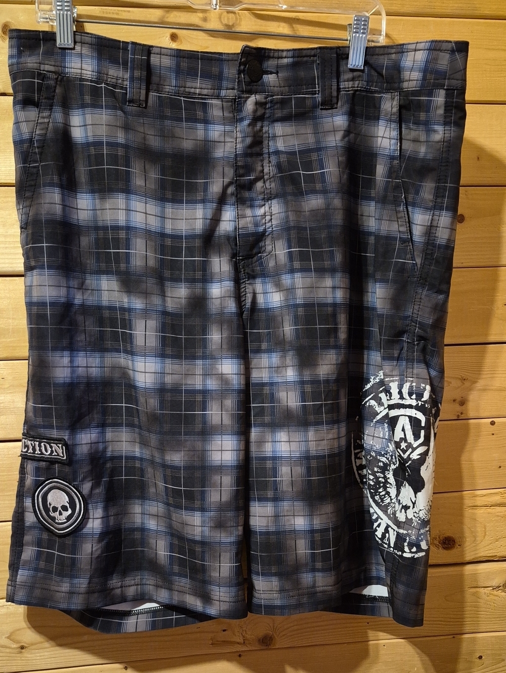 Mens Affliction Board Shorts Size 34 Inseam 10in